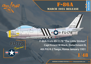 Clear Prop! CP4825 North American F-86 A Sabre in Korea Early Variants (Advanced Kit) 1/48 – immagine 3