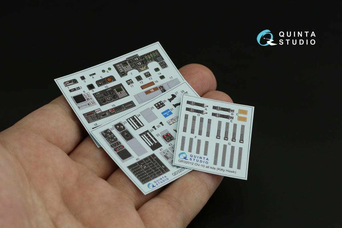 Quinta Studio QD32079 OV-10D 3D-Printed &amp;amp; coloured Interior on decal paper (KittyHawk) 1/32 – imagen 3