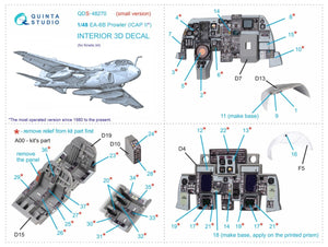 Quinta Studio QDS-48270 EA-6B Prowler (ICAP II) 3D-Printed &amp;amp; coloured Interior on decal paper (Kinetic) (Small version) 1/48 – imagen 2