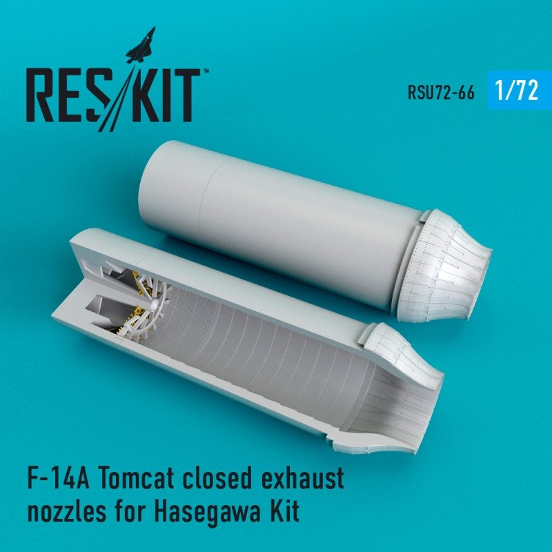 RESKIT RSU72-0066 Buses d'échappement fermées pour F-14A Tomcat (échelle Hasegawa 1/72)