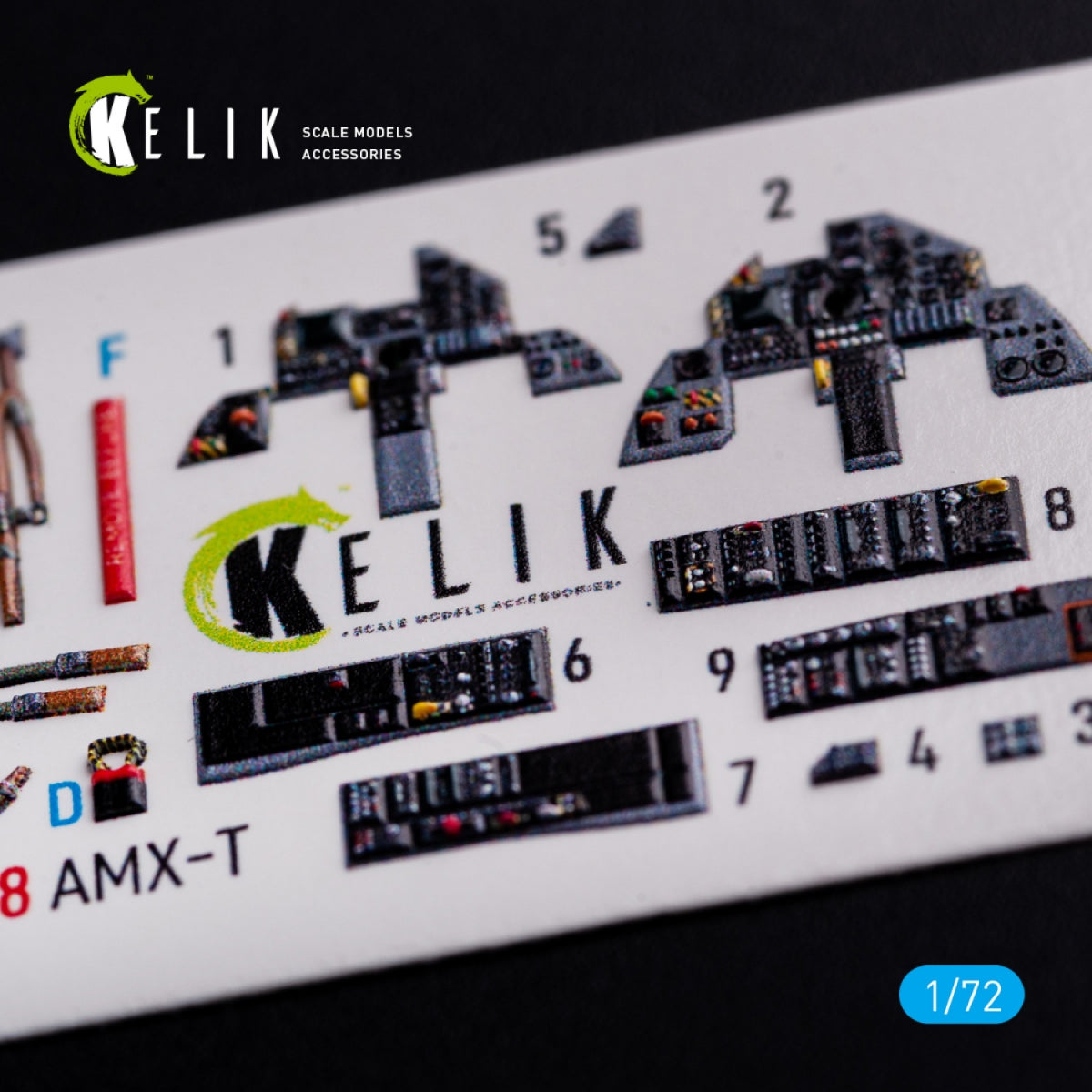 KELIK K72088 AMX-T interior 3D decals for Italeri kit 1/72 – imagen 6