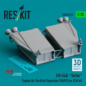 RESKIT RSU35-0051 CH-54A &amp;quot;Tarhe&amp;quot; Engine Air Particle Separator (EAPS) for ICM kit (3D Printed) 1/35 – imagen 3