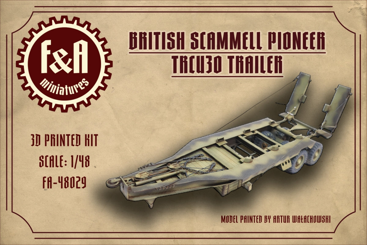 F&amp;amp;A Miniatures FA-48029 TRCU30 Trailer 1/48