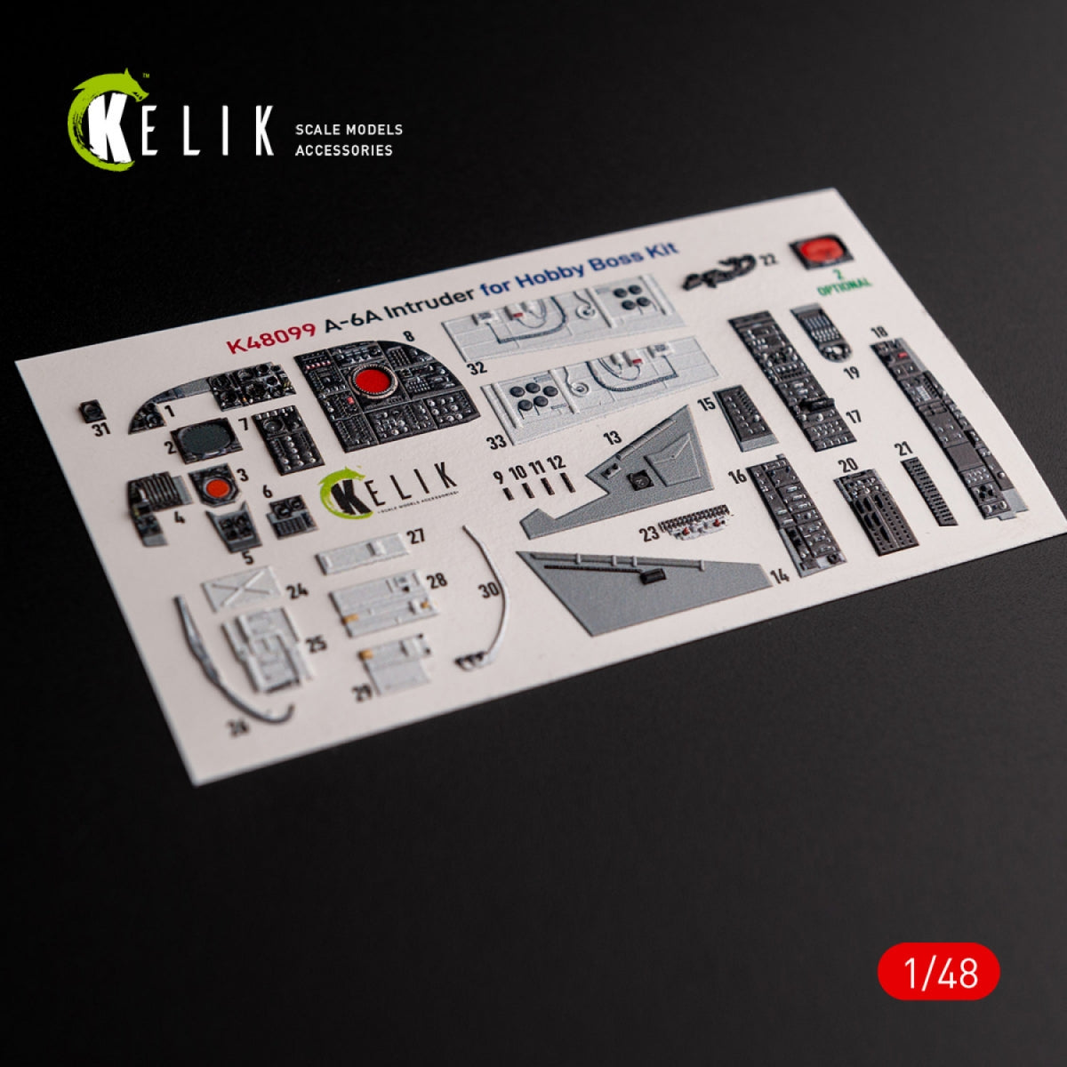 KELIK K48099 A-6A Intruder - interior 3D decals for HobbyBoss kit 1/48 – Bild 2