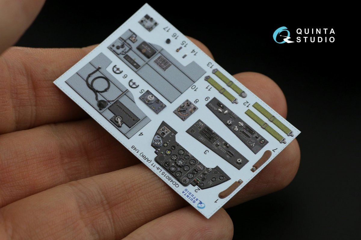 Quinta Studio QD48015 La-11 3D-Printed &amp;amp; coloured Interior on decal paper (ARK) 1/48 – Bild 6