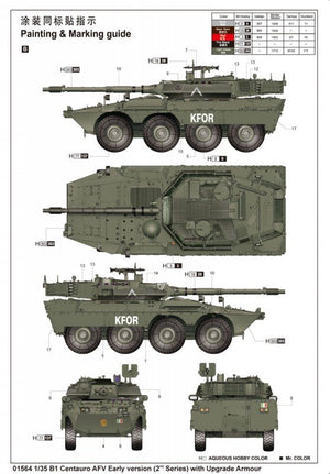 Trumpeter 01564 B1 Centauro AFV Early Verslon (2nd Series) with Upgrade Armour 1/35 – immagine 7