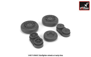 Armory Models AW48317 F-104A/C Starfighter early wheels, w/ optional nose wheels, weighted 1/48 – Bild 3