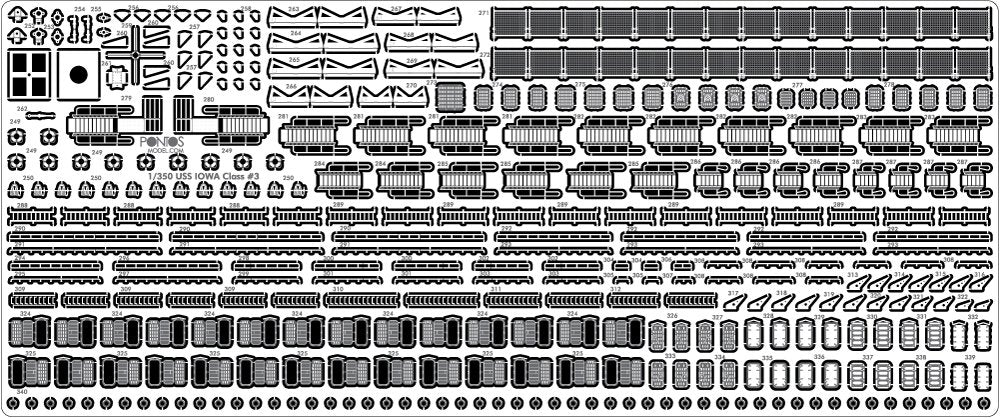 Pontos 35011F1 USS BB-63 Missouri BATTLESHIP Detail Up Set 1/350 – imagen 10