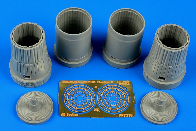 Aires 7318 Su-30MKK Flanker G exhaust nozzles 1/72 Trumpeter