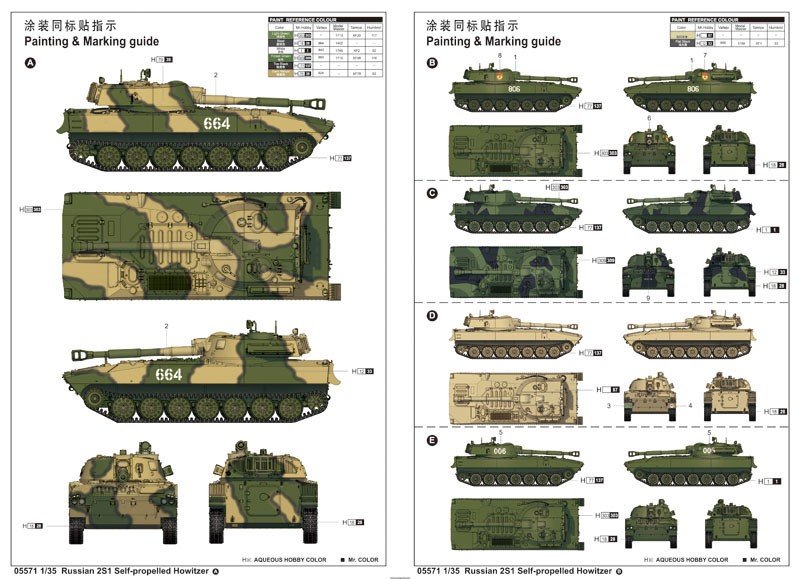 Trumpeter 05571 Russian 2S1 Self-propelled Howitzer 1/35 – imagen 3