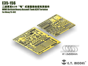 Maquette ET E35-156 Char d&amp;#39;assaut lourd britannique A39 Tortoise de la Seconde Guerre mondiale (pour Meng TS-002) (1/35)