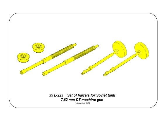 Aber 35L-223 Jeu de 2 canons pour pistolet radar DT 1/35 – image 2