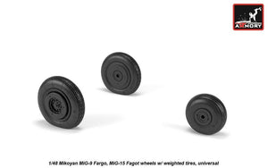 Armory Models AW48032 Mikoyan MiG-9 Fargo / MiG-15 Fagot (early) wheels w/ weighted tires 1/48 – imagen 3
