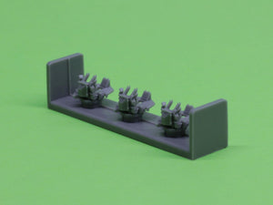 Master SM-350-092 USN 40 mm/56 Bofors twin mount ver.2 / with Mk-51 director - (resin, PE and turned parts) - (6pcs) 1/350 – image 5