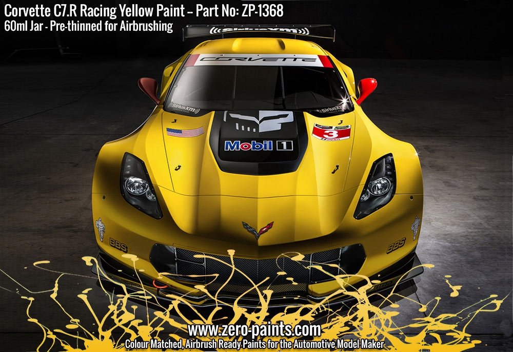 Peinture jaune course Zero Paints ZP-1368 Corvette C7.R 60 ml  – image 2