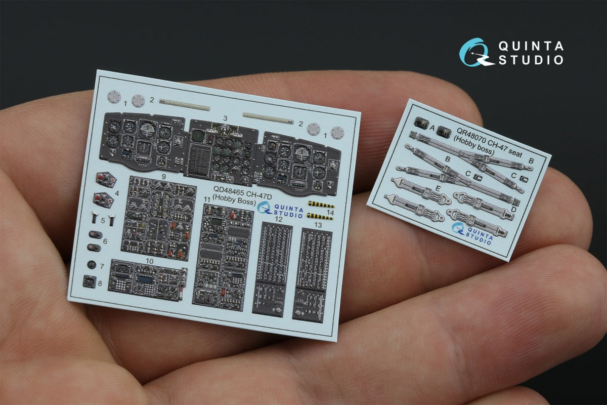 Quinta Studio QD48465 CH-47D 3D-Printed coloured Interior on decal paper (HobbyBoss) 1/48 – imagen 2