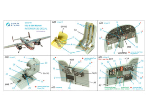 Quinta Studio QD32199 B-25H Mitchell 3D-Printed &amp;amp; coloured Interior on decal paper (HK models) 1/32 – imagen 2