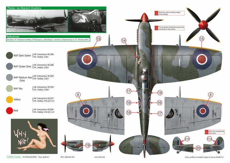 Décalcomanies Exito ED48003 Sexy Spitfires - Supermarine Spitfire LF Mk Vb - VIII - IXe 1/48 – image 7