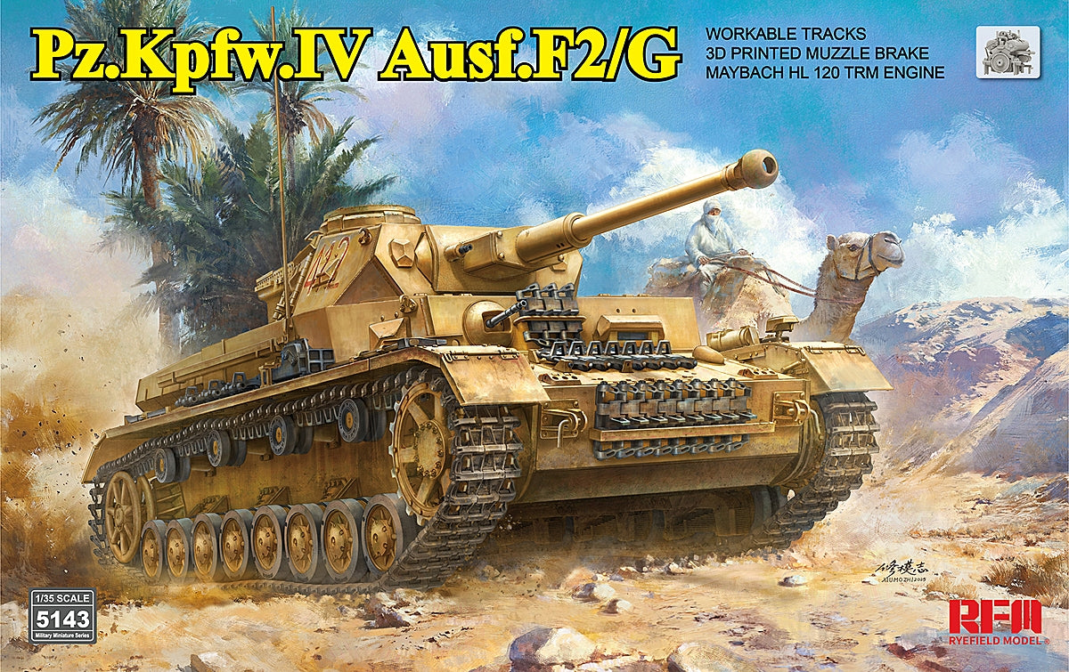Rye Field Model 5143 Pz.Kpfw.IV Ausf.F2/G w/Engine &amp;amp; workable tracks 1/35