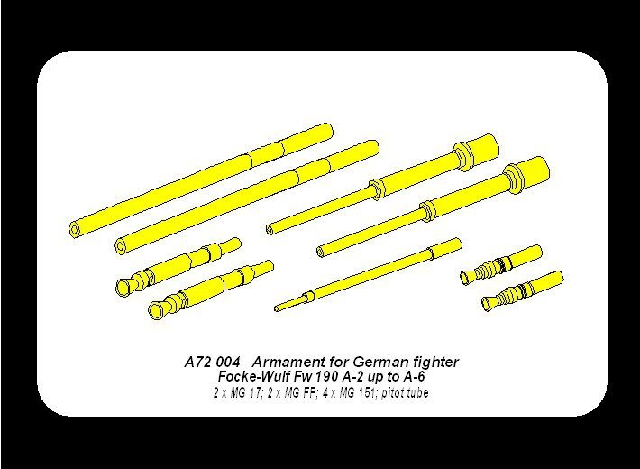Aber A72004 Armament for German fighter Fw-190 A2-A6 1/72 – imagen 11