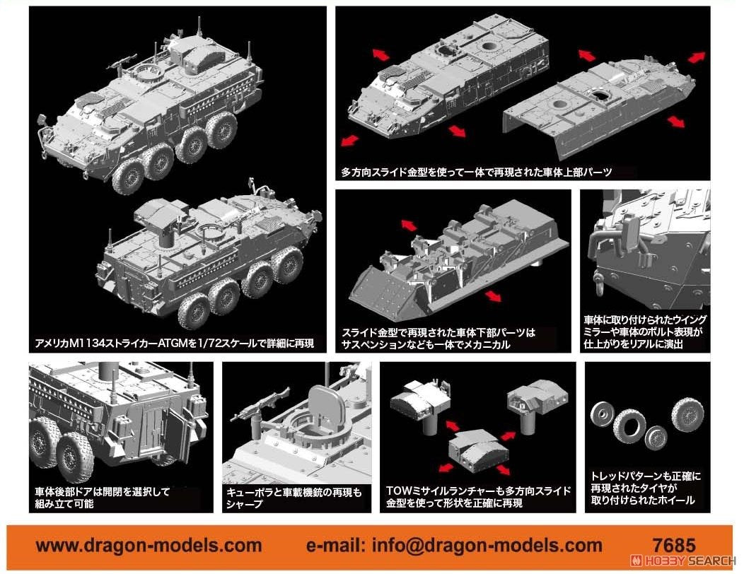 Dragon 7685 M1134 Stryker ATGM 1/72 – image 2