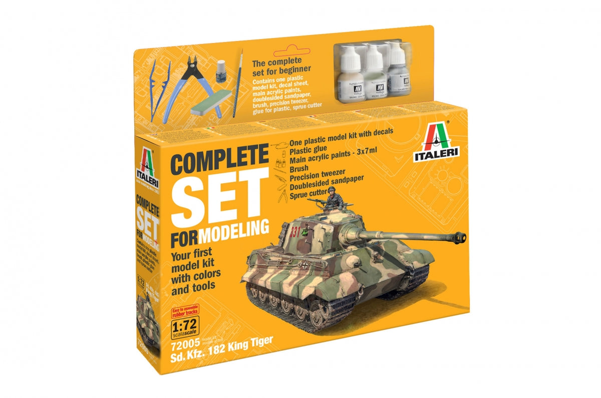 Italeri 72005 Sd. Kfz. 182 King Tiger - Kit complet pour maquette - Kit de démarrage 1/72