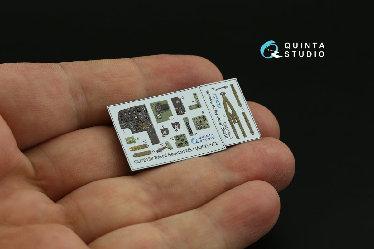 Quinta Studio QD72138 Bristol Beaufort Mk.I 3D-Printed coloured Interior on decal paper (Airfix) 1/72 – imagen 8