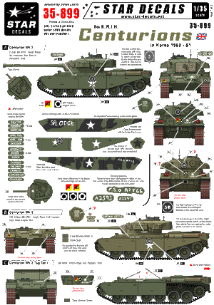 Star Decals 35-899 8th K.R.I.H. Centurions in Korean 1/35