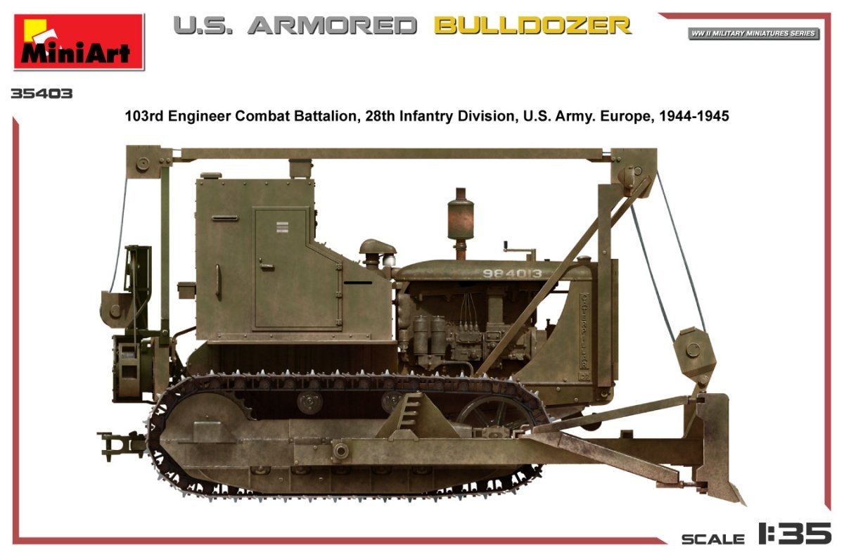 MiniArt 35403 U.S. ARMORED BULLDOZER 1/35 – immagine 4
