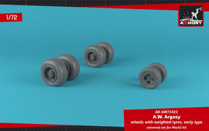 Armory Models AW72422 A.W. Argosy wheels w/ weighted tires, early version 1/72 – immagine 2