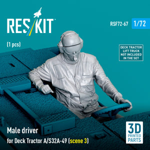 RESKIT RSF72-0067 Male driver for Deck Tractor A/S32A-49 (scene 3) (1 pcs) (3D Printed) 1/72 – image 2