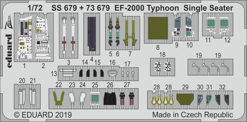 Eduard SS679 EF-2000 Typhoon Monoplace REVELL 1/72