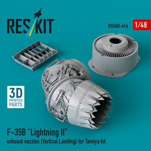 RESKIT RSU48-0414 F-35B &amp;quot;Lightning II&amp;quot; exhaust nozzles (Vertical Landing) for Tamiya kit (3D printed) 1/48