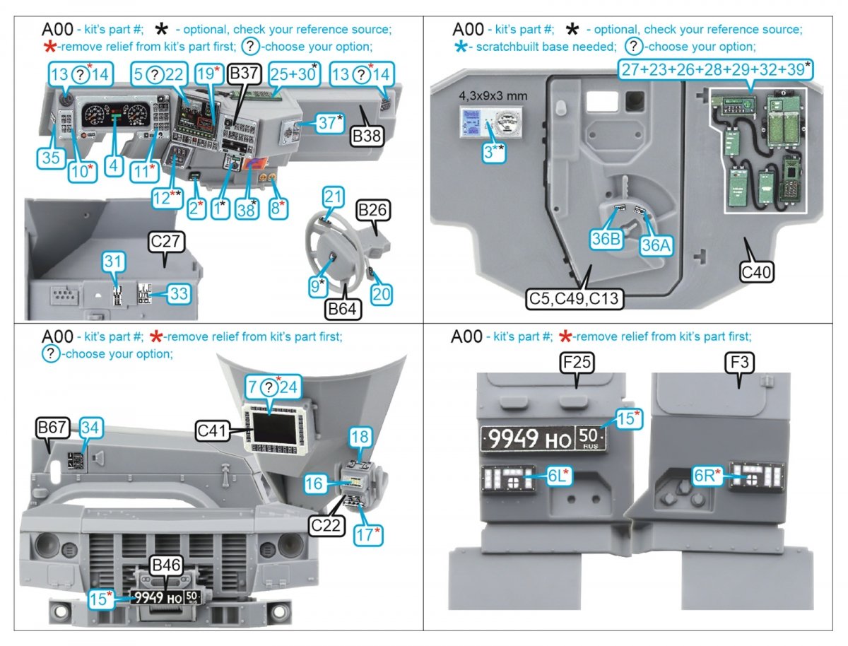 Quinta Studio QD35079 K-4386 Typhoon VDV 3D-Printed &amp;amp; coloured Interior on decal paper (Zvezda) 1/35 – imagen 17