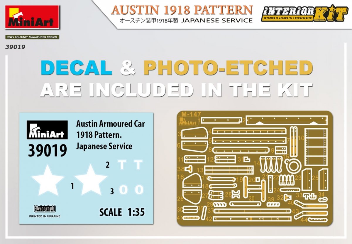 Miniart 39019 Austin 1918 Pattern. Japanese service Interior Kit 1/35 – zdjęcie 4