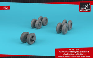 Armory Models AW72418 BAe Nimrod wheels w/ weighted tires 1/72 – imagen 3