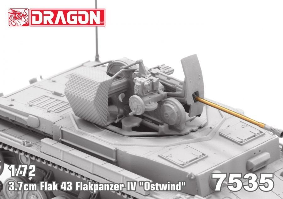 Dragon 7535 3.7cm FlaK 43 Flakpanzer IV &amp;quot;Ostwind&amp;quot; 1/72 – zdjęcie 4