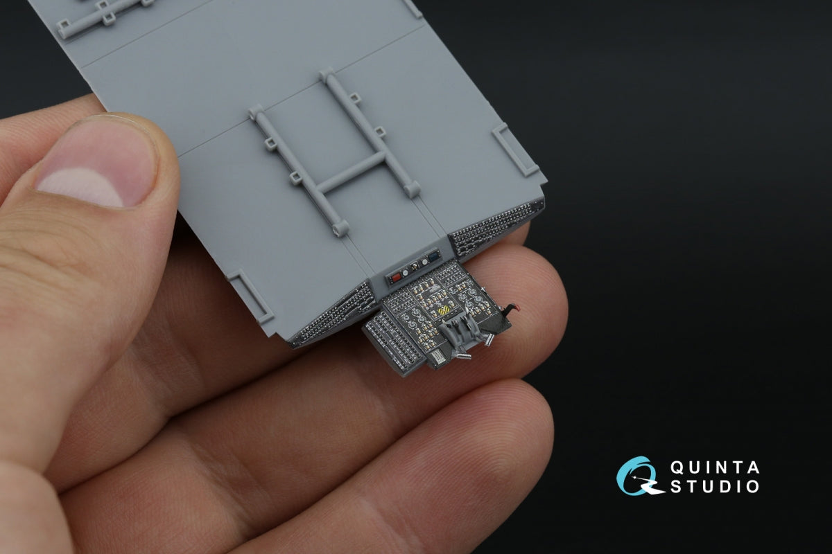 Quinta Studio QD+48590 MH-60L Blackhawk 3D-Printed &amp; coloured Interior on decal paper (ICM) (with 3D-printed resin parts) 1/48