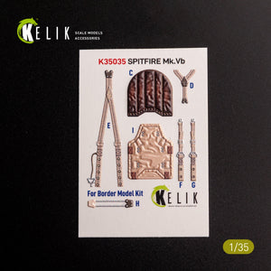 KELIK K35035 Spitfire Mk.VB - interior 3D decals for Border Models kit 1/35