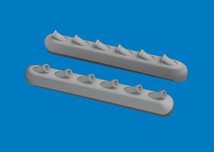 Eduard 672444 P-51D exhaust stacks w/ fairing PRINT for ARMA HOBBY 1/72