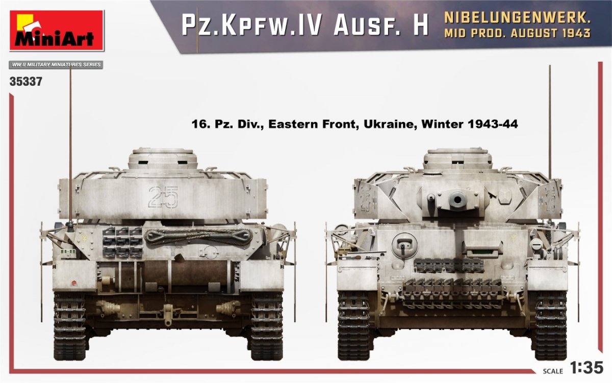 MiniArt 35337 Pz.Kpfw.IV Ausf. H NIBELUNGENWERK. MID PROD. AUGUST 1943 1/35 – zdjęcie 6