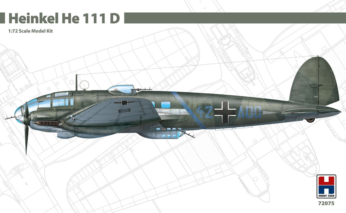 Hobby 2000 72075 Heinkel He 111 D (HASEGAWA + CARTOGRAF + MASKS + 3D PRINTING) 1/72