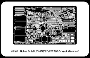 Aber 35180 German tank destroyer 12,8 cm Sf. L/61 (Pz.Sf.V) Sturer Emil - vol.1 - basic set 1/35 – Bild 4