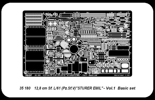 Aber 35180 German tank destroyer 12,8 cm Sf. L/61 (Pz.Sf.V) Sturer Emil - vol.1 - basic set 1/35 – Bild 4