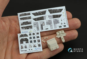 Quinta Studio QD48216 F/A-18D Late 3D-Printed &amp;amp; coloured Interior on decal paper with resin parts (Kinetic) 1/48 – immagine 2