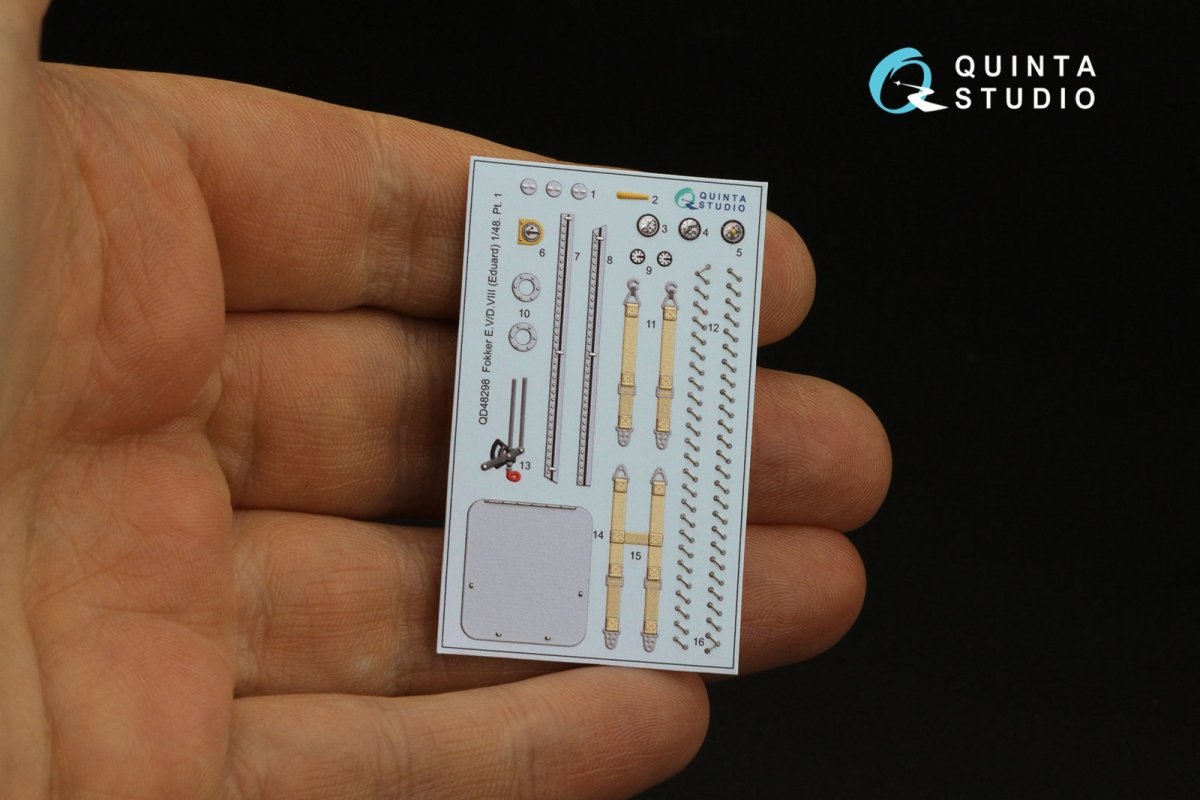 Quinta Studio QD48298 Fokker EV-DVIII 3D-Printed &amp;amp; coloured Interior on decal paper (Eduard) 1/48 – imagen 2