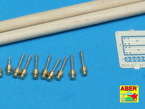 Aber 35D08 Telegraph - pillar set for 2 cross bars with 4 insulators each 1/35 – immagine 3