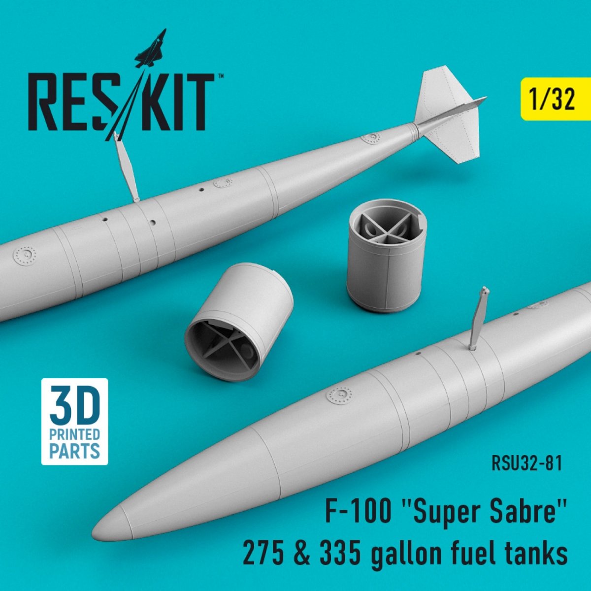RESKIT RSU32-0081 F-100 « SUPER SABER » RÉSERVOIRS DE CARBURANT DE 275 ET 335 GALLONS 1/32