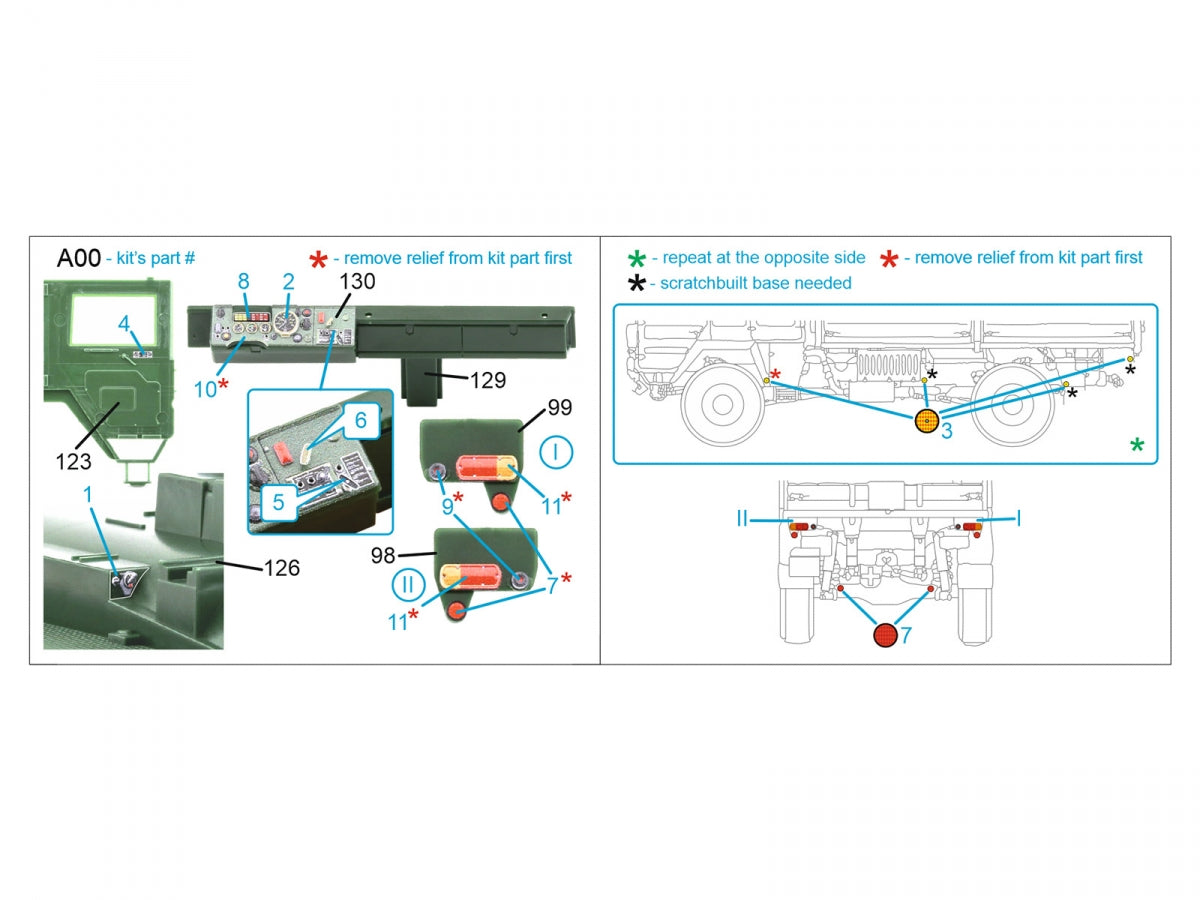 Quinta Studio QD35097 MAN mil gl family 3D-Printed &amp;amp; coloured Interior on decal paper (Revell) 1/35 – Bild 2