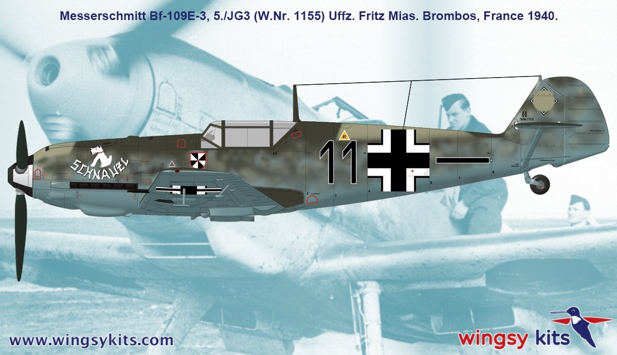 Wingsy Kits D5-08 German WWII Fighter MESSERSCHMITT Bf 109 E-3 1/48 – imagen 14